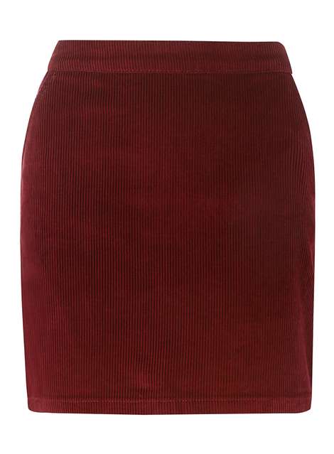 Burgundy Cord Skirt